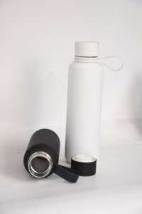 Venta caliente 12oz 20oz portátil de doble pared de acero inoxidable botella de vacío estancia caliente mantener frío en pintura de goma aceptar personalizado - Product Image 6