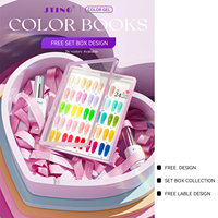 JTING Passion achat à chaud 24 couleurs base en caoutchouc gel vernis collection ensemble boîte livre gratuit couleur caoutchouc base couche gel ongles poli