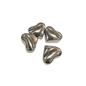 304 Stainless Steel Ice Cubes Heart Whiskey Chilling Stones