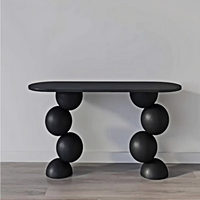 Table d'appoint en marbre vert au design moderne, tables consoles creuses pour salon