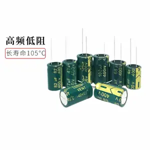 New Original 400V10uf 10*12mm 10*13mm 10*17 105% High Frequency Long Life Electrolytic Capacitor DIP-2 400V 10UF
