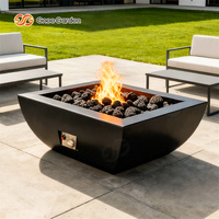 Table de jardin en métal de luxe avec foyer au propane, respectueuse de l'environnement