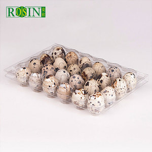 Quail Egg Carton 24 Holes Plastic Egg Tray with Lid Clear Clamshell Disposable Wholesale Pet/pvc Blister Food 19.8*13.5*3.9cm