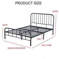 Lit Queen Size Moderne et Simple en Métal et Tissu avec Sommier Intelligent, Style Coréen, Couleur Personnalisable pour Hôtels