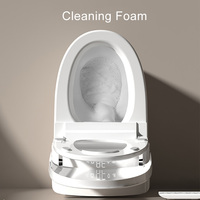 WC intelligent électrique avec bidet à eau chaude, séchoir à air, siège chauffant, auto-nettoyant, double chasse, télécommande, drainage S-trap au sol