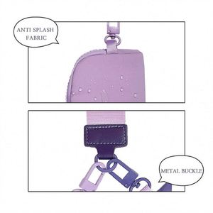 Portefeuille unisexe de sport tendance, imperméable, avec fermeture éclair, motif bonbon, et double pochette de poignet pour usage extérieur - Product Image 5