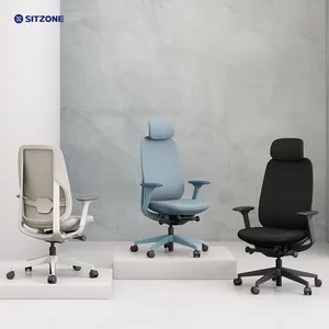 Sitzone popüler seçim ofis mobilyaları yönetici ayarlanabilir yüksek geri ergonomik fileli sandalye Silla De escriwork çalışma koltuğu