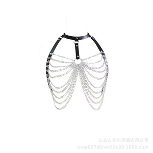 Vente directe d'usine de chaînes de bondage en cuir, vêtements ajourés, accessoires, accessoires BDSM pour couples, accessoires pour spectacles en boîte de nuit - Product Image 4