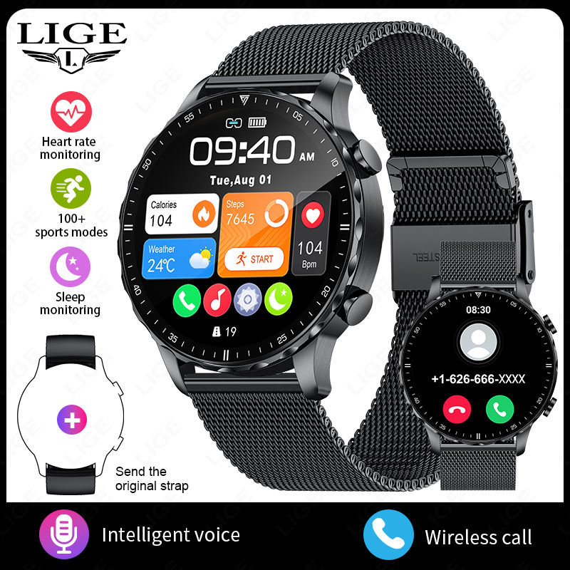 U - Maglia in acciaio nero + cinturino regalo