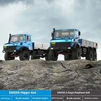Crossrc EMO Big Hippo, Camioneta Todoterreno 4x4 a Escala 1/10, con Motor sin Escobillas, Lista para Usar, Modelo de Auto a Control Remoto de Metal para Adultos