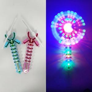 New Windmill Musical Led Pixel <b>Light</b> up Windmill Spinner <b>Flash</b> <b>Light</b> Plaid Wand Toy Kids Party Gifts - Product Image 6