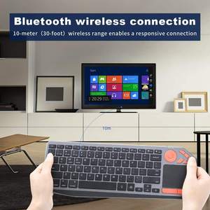 BK9801T คีย์บอร์ดแบบสัมผัสสองโหมดตามหลักสรีรศาสตร์แบบชาร์จไฟได้ 2.4g คีย์บอร์ดบลูทูธไร้สายพร้อมแทร็คแพดสำหรับสมาร์ททีวี - Product Image 6