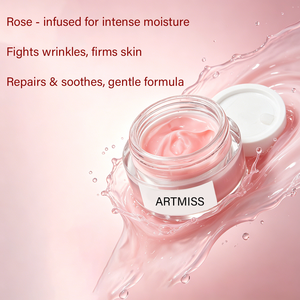 Crème hydratante pour le visage à l'extrait de rose naturelle, nourrissante et hydratante, pour peaux sèches et sensibles, marque privée, en stock - Product Image 4