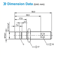 Capteur de proximité inductif haute pression Domenzi M12x1 jusqu'à 500 bars NPN PNP IP68 pour la détection de position hydraulique