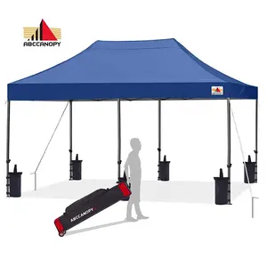 ABCCANOPY 10 'x 20' 3x6m 10x20 ft Evento Trade Show Pies Easy 10 * 10ft 10 * 15ft 10 * 20ft Pop Up Canopy Tienda plegable de acero