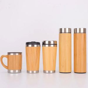 Likewinner-2026 Nouvelles Tendances Bouteille Isotherme Écologique en Bambou Naturel avec Doublure en Acier Inoxydable 500ml/750ml Recyclable Chaud/Froid - Product Image 2