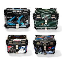 Boîte à bagages arrière pour moto en aluminium 45L, à dégagement rapide, étanche, avec dossier, antivol, pour le tourisme