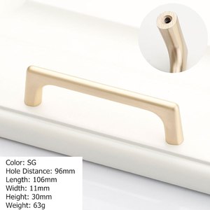 WEKIS Oem Brushed Nickel Kitchen Hardware Pulls Mid Century <strong>Drawer</strong> Pulls Satin Furniture Hardware Gold Hardware Pulls - Product Image 4