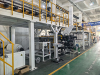Ligne de production complète clé en main de feuillard HDPE 3D maillé étanche avec contrôle PLC et co-extrusion multicouche par calandrage pour filaments