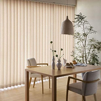 Persianas Verticales Motorizadas de PVC con Función Inteligente WiFi y Aplicación, Ventanas Corredizas con Tela Ecológica Integrada
