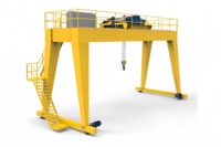 Grue portique à double poutre certifiée CE ISO CraneTech Horizon 10-100 tonnes avec moteur, boîte de vitesses, levage de paquets d'acier, sans fil