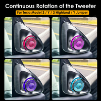 Haut-parleur rotatif 4D pour Tesla Model 3 Y New Juniper RGB Car Interior Lamp Modification Accessories 3D Treble Horn Refit