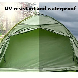 Lit de camp pliable léger pour l'extérieur, tente de camping à poteaux <span class=keywords><strong>en</strong></span> aluminium, double couche, hors sol, pour la pêche - Product Image 4