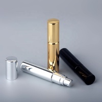 Flacon de parfum rechargeable en verre avec pulvérisateur à pompe, échantillon personnel, or, argent, noir, 10 ml, sérigraphie personnalisée