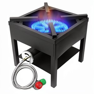 Réchaud à <span class=keywords><strong>gaz</strong></span> propane monobloc avec régulateur réglable 60000 PSI et tuyau en acier tressé pour la cuisson en extérieur - Product Image 1