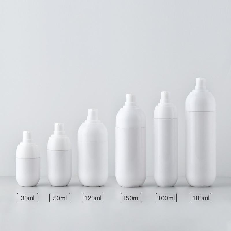 ขวดปั๊มโลชั่นสีขาว