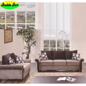 Juego de Sofás Seccionales Chesterfield de Cuero, Estilo Antiguo Americano, con Cojines Acolchados, para Vestíbulo de Hotel o Sala de Estar - Product Image 1