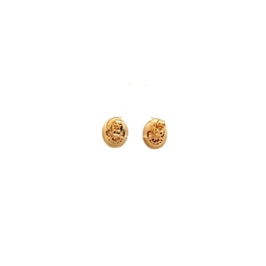 Pendientes de Lujo de Oro Amarillo de 18K con Cabujones de Rubí y Piedras Pequeñas con Engaste de Bisel - Product Image 3
