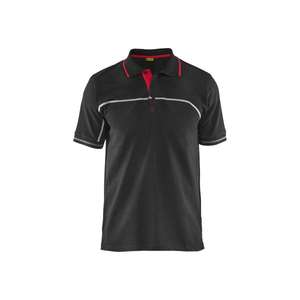 BLAKLADER - 338910509956XS Polo Negro/Rojo-EAN 7330509479902 CAMISETAS Y POLOS DE TRABAJO - Product Image 1