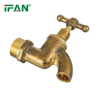 Robinet de jardin en laiton de bonne qualité IFAN Factory, robinet d'eau en laiton 1/2"3/4", robinets de salle de bain