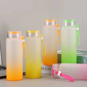 Portable Promotional Plastic Water Bottle Creative Advertising Milk Tea Juice Drink Water Bottle 500ml