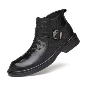 Bottes imperméables à lacets pour hommes, best-seller, en cuir véritable, fabriquées à la main, semelle Goodyear, toutes saisons - Product Image 6