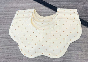 Bavoirs en coton mousseline en forme de fleur pour bébé, double couche, ultra doux, absorbant, avec bouton pression pour nouveau-nés - Product Image 2