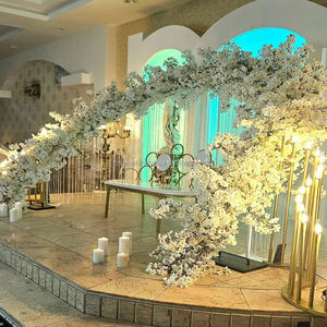 Décor de mariage en métal doré blanc, forme en S, découpe transparente, pour arrière-plan de <span class=keywords><strong>portique</strong></span> - Product Image 6
