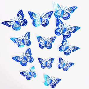 12 Piezas de Mariposas 3D Huecas para Decoración de Pasteles, Adornos para Cupcakes, Decoración de Paredes para Habitaciones Infantiles, Adornos de Mariposas Artificiales para Fiestas de Boda - Product Image 2
