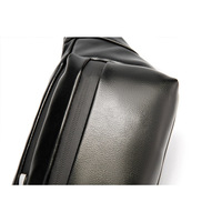 Sac de poitrine imperméable en PU pour homme, couleur unie, design à empiècements, sac banane, pour les voyages d'affaires, la vie quotidienne et les activités de plein air