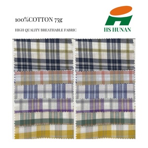 Vendita calda di alta qualità controllare tessuto di puro cotone resistente alle rughe traspirante Made in China - Product Image 6