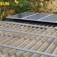 Supports de montage solaires sur toit en fer ondulé, avec des boulons de suspension, 12 pièces