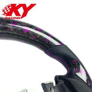 Volante Deportivo Personalizado de Fibra de Carbono Forjado en Color Morado para Nissan 350Z Infiniti G35 2003-2006 - Product Image 2