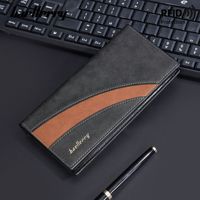 Recién llegado, productos superventas, portafolio de cuero PU, billetera larga delgada a la moda, Billetera De Hombre, Cuero Sintetico
