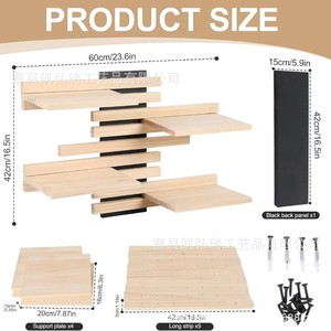 New wooden <b>wall</b>-<b>mounted</b> <b>shelf</b>, bathroom floating wooden <b>shelf</b>, corner <b>wall</b>, living room solid wood single-board <b>shelf</b> - Product Image 4