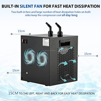 Meilleure Vente En Stock – Bain Froid Glacé 160 L avec Refroidisseur d'Eau – Compresseur 1/10 HP – Refroidisseur Réfrigérant pour Thérapie par Plongée Froide