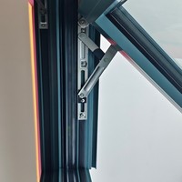 Ventanas Exteriores de Aluminio de Alta Calidad 6060 T66, Piezas de Ventanas de Aluminio, Ventanas Abatibles con Mosquiteras