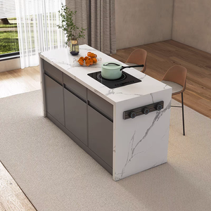 <span class=keywords><strong>Bancone</strong></span> <span class=keywords><strong>Bar</strong></span> Moderno in Marmo Personalizzato con Luce LED, Isola per Cucina e Ristorante - Product Image 4