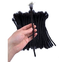 YOTCHOI - Extensiones de Cabello Humano 100% Sin Procesar, Hechas a Mano, en Todas las Longitudes, Color Natural para Hombres y Mujeres Negros