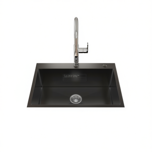 Fregadero de cocina bajo encimera de acero inoxidable de un solo tazón, 27x19 pulgadas, acabado mate, rectangular, solo fregadero - Product Image 1